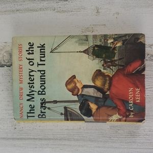 Vintage Nancy Drew Book 17 The Mystery of the Brass Bound Trunk copyright 1940